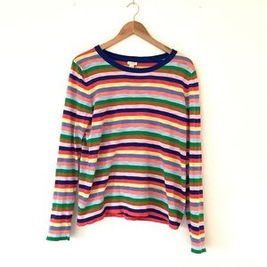 J.Crew 100% cotton rainbow color striped shirt
